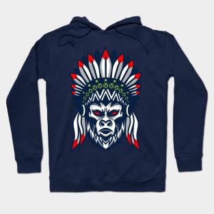 Monkey native american Hoodie